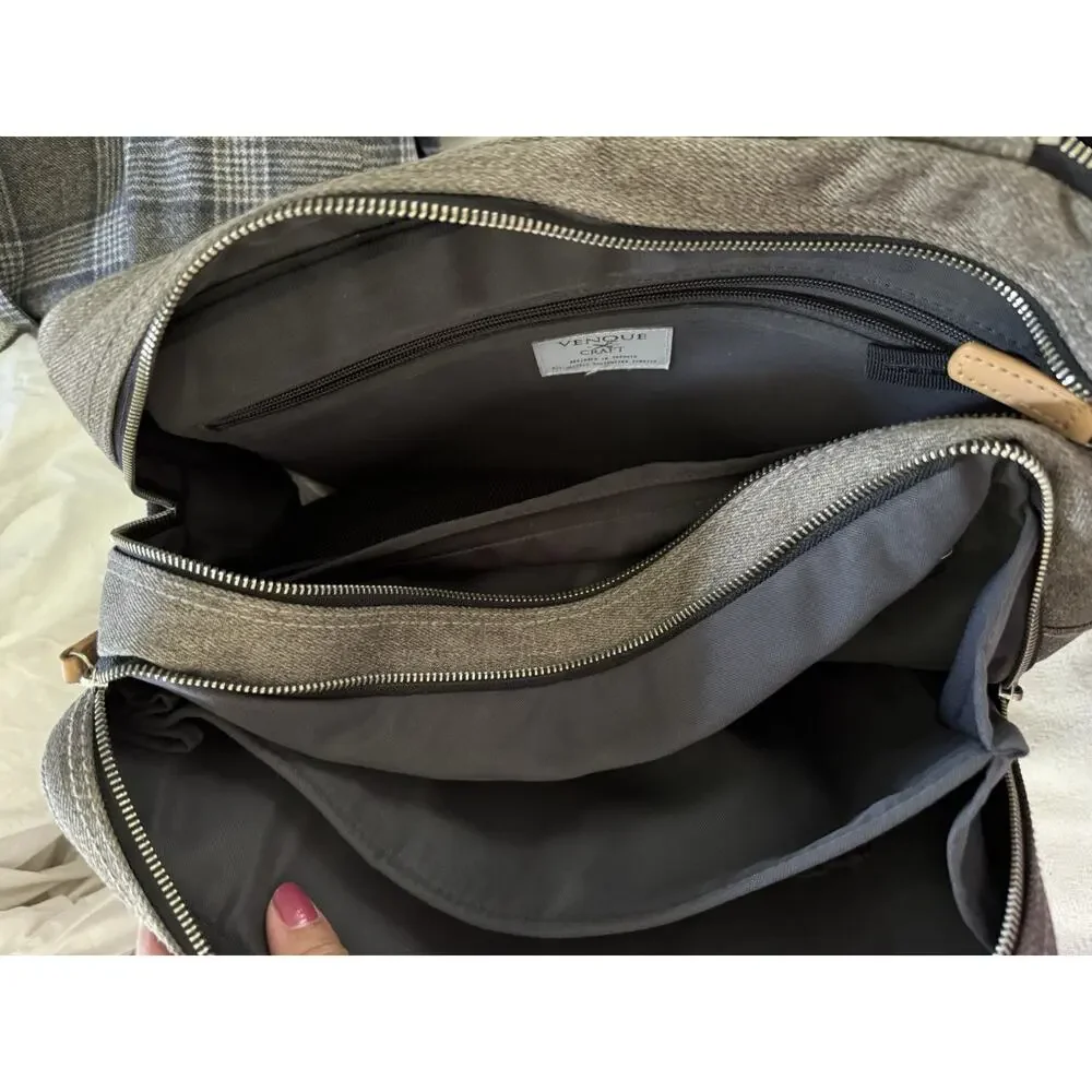 Venque Toronto Messenger Bag Grey University Academia